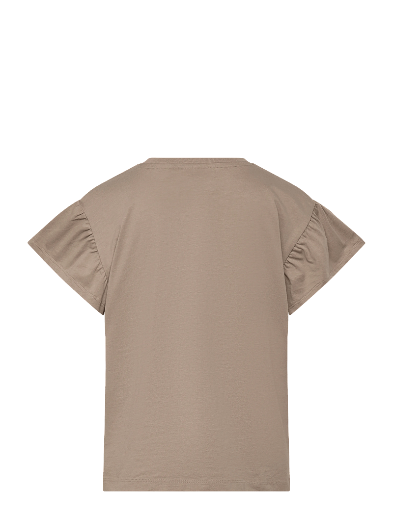 Hummel - hmlJR RUFFLE T-SHIRT SS BIG BEE - kortærmede t-shirts - rock ridge - 1