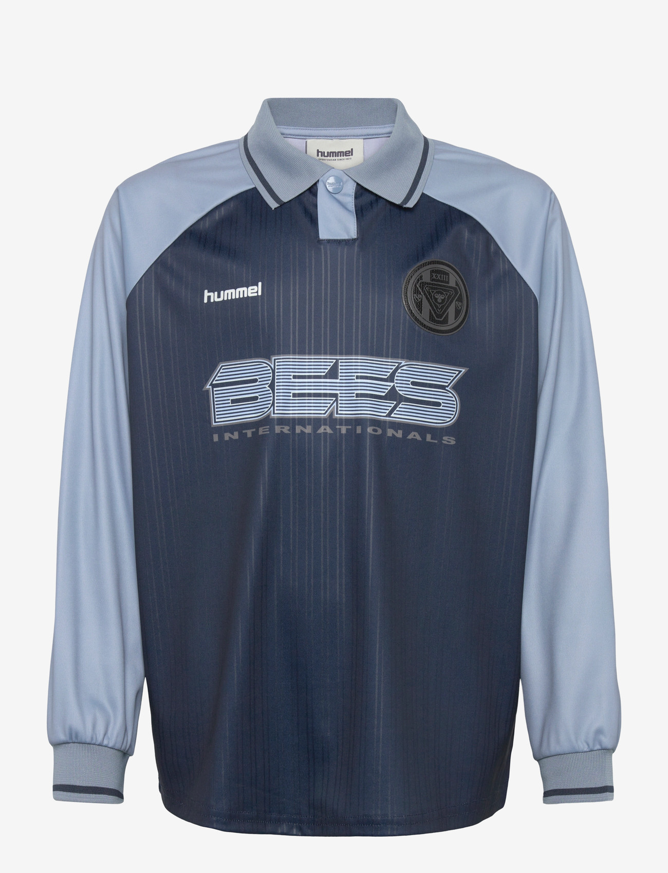 Hummel - hmlJR LOOSE STRIPE SOCCER JERSEY LS - sportoberteile - dress blues - 0