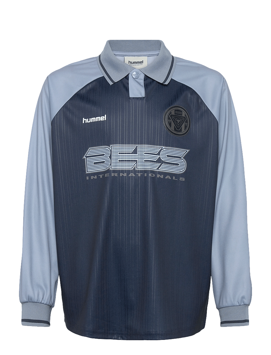 Hummel - hmlJR LOOSE STRIPE SOCCER JERSEY LS - sporditopid - dress blues - 0