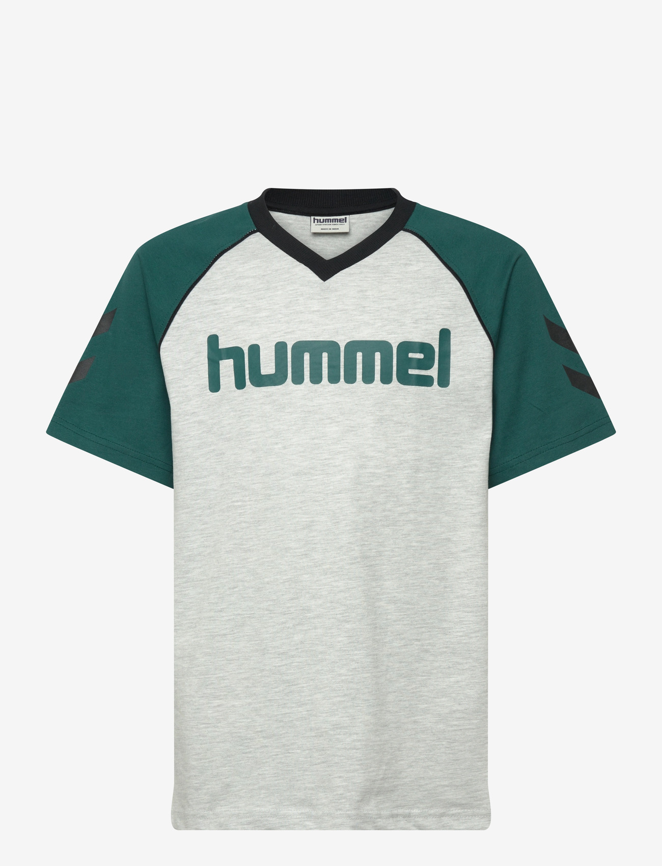 Hummel - hmlJR REG V-NECK T-SHIRT SS - sportstoppe - light grey melange - 0