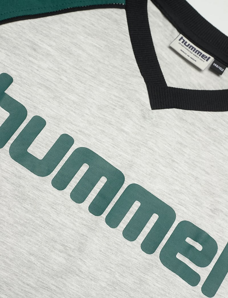 Hummel - hmlJR REG V-NECK T-SHIRT SS - sportstoppe - light grey melange - 2