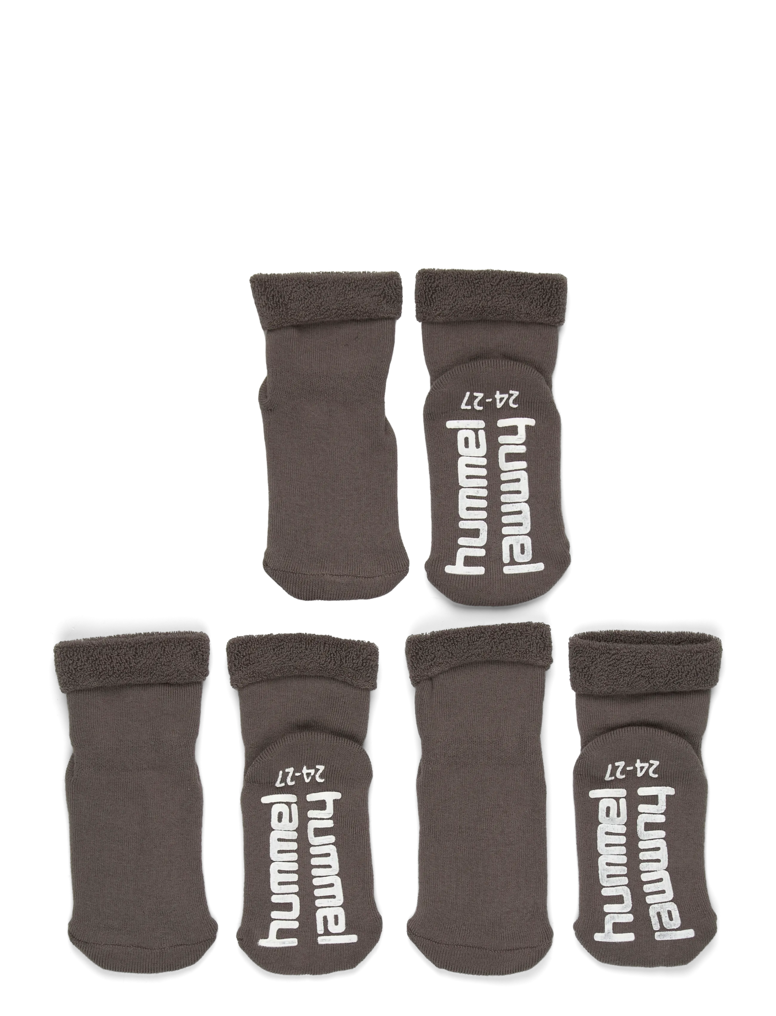 Hummel hmlMINI NON SLIP 3-PACK SOCK - Strumpor & Tights - DARK GULL GRAY / grey