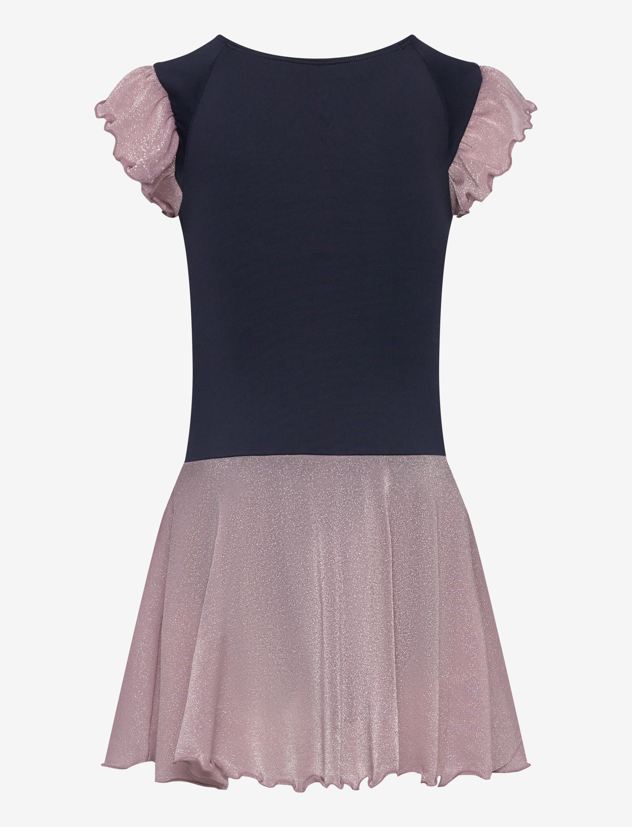 Hummel - hmlJR MIX GLITTER DRESS - kortärmade vardagsklänningar - black iris - 1