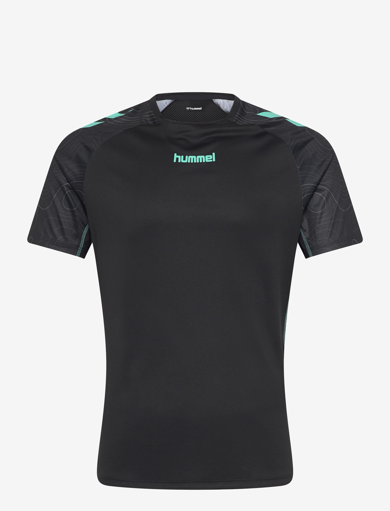 Hummel - hmlBLAZE 2.0 TRAINING JERSEY S/S - tops & t-shirts - black/pool blue - 0
