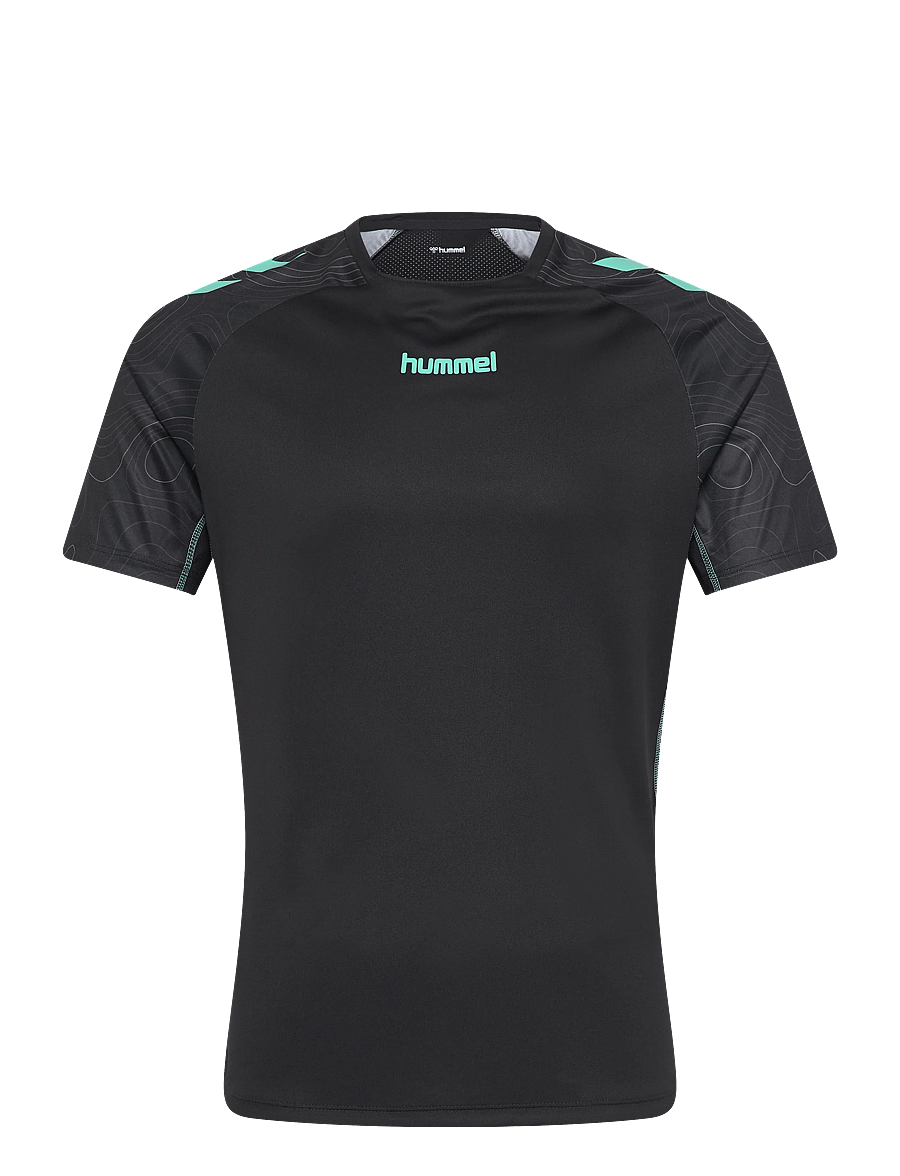 Hummel - hmlBLAZE 2.0 TRAINING JERSEY S/S - oberteile & t-shirts - black/pool blue - 0