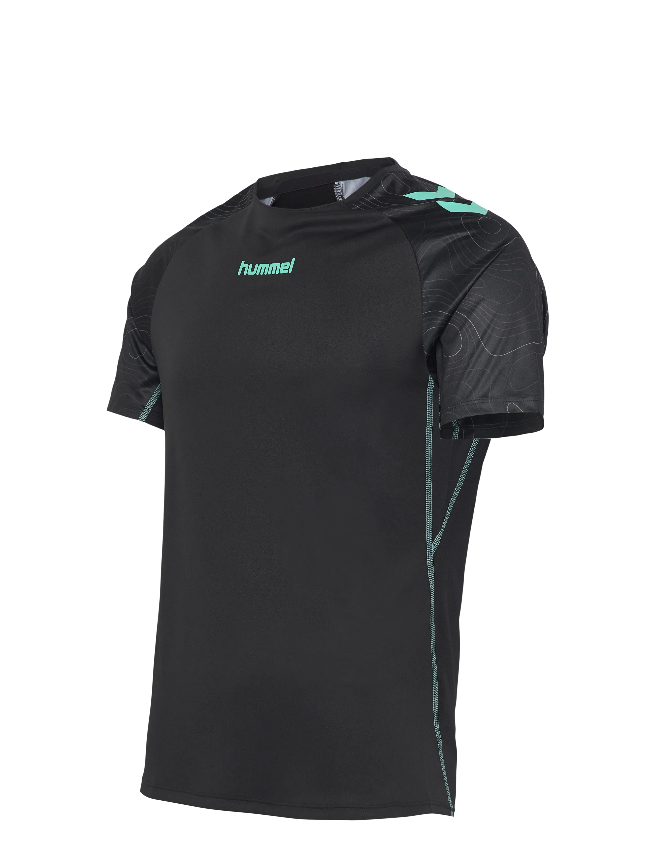 Hummel - hmlBLAZE 2.0 TRAINING JERSEY S/S - oberteile & t-shirts - black/pool blue - 3