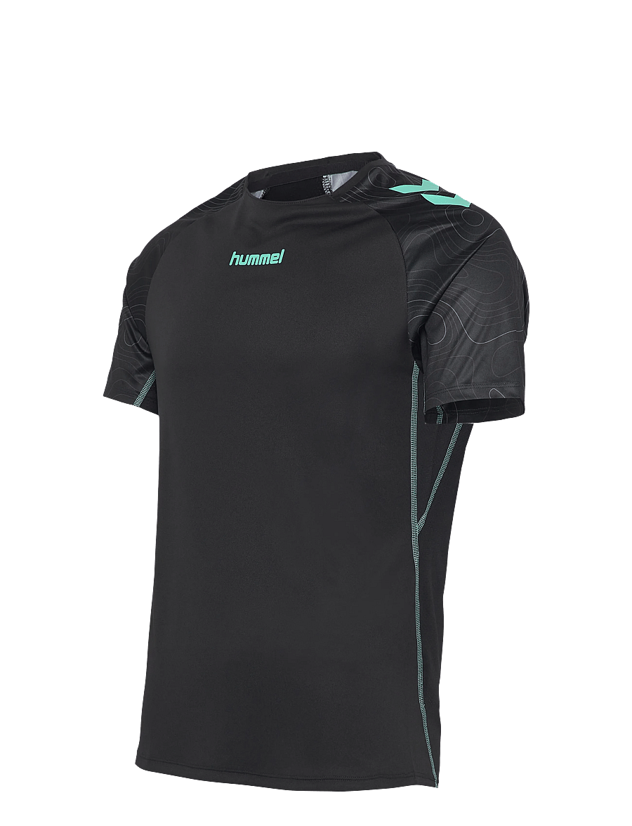 Hummel - hmlBLAZE 2.0 TRAINING JERSEY S/S - oberteile & t-shirts - black/pool blue - 3