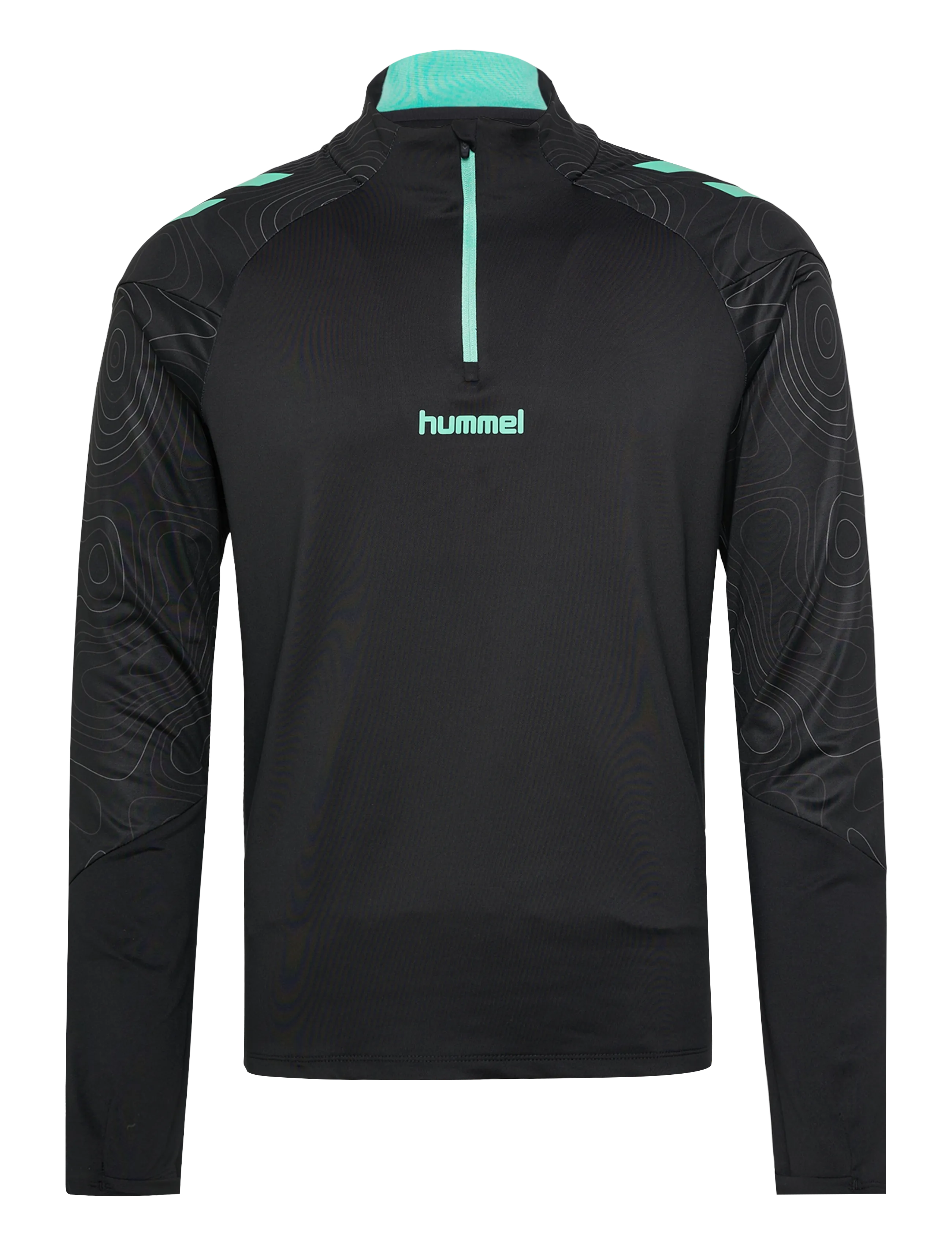 Hummel hmlBLAZE 2.0 TRAINING HALF ZIP - Visa allt - BLACK/POOL BLUE / black
