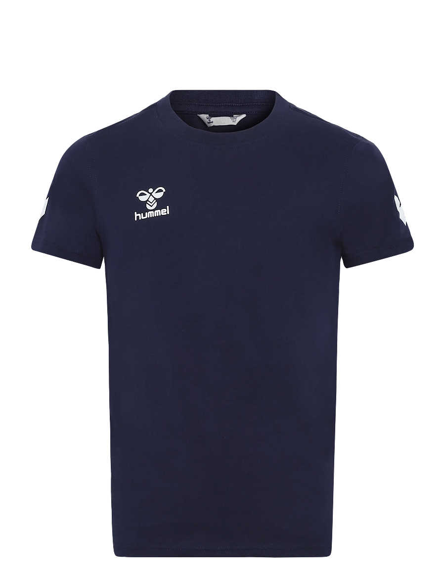 Hummel - hmlGO 2.0 CHEVRON T-SHIRT S/S KIDS - kortærmede t-shirts - marine - 0