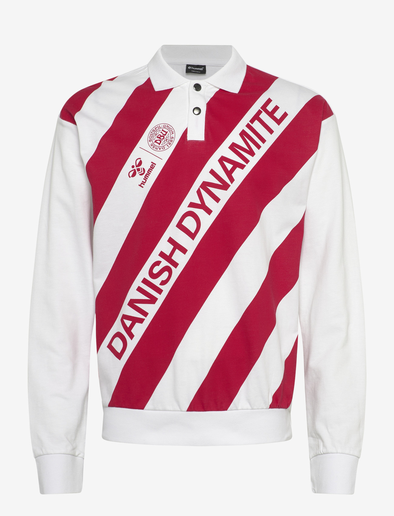 Hummel - DBU 26 FAN DYNAMITE TEE LS - langærmede poloer - white/tango red - 0