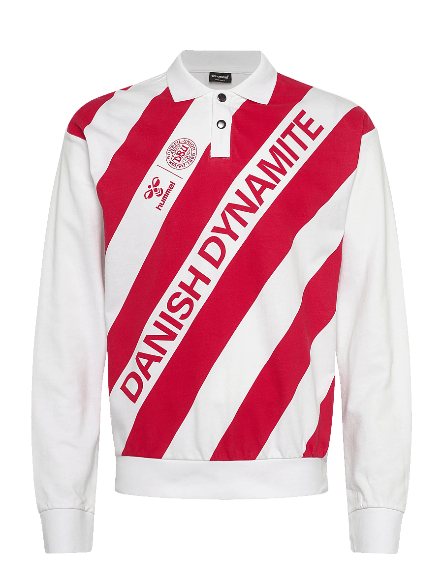Hummel - DBU 26 FAN DYNAMITE TEE LS - poloshirts - white/tango red - 0