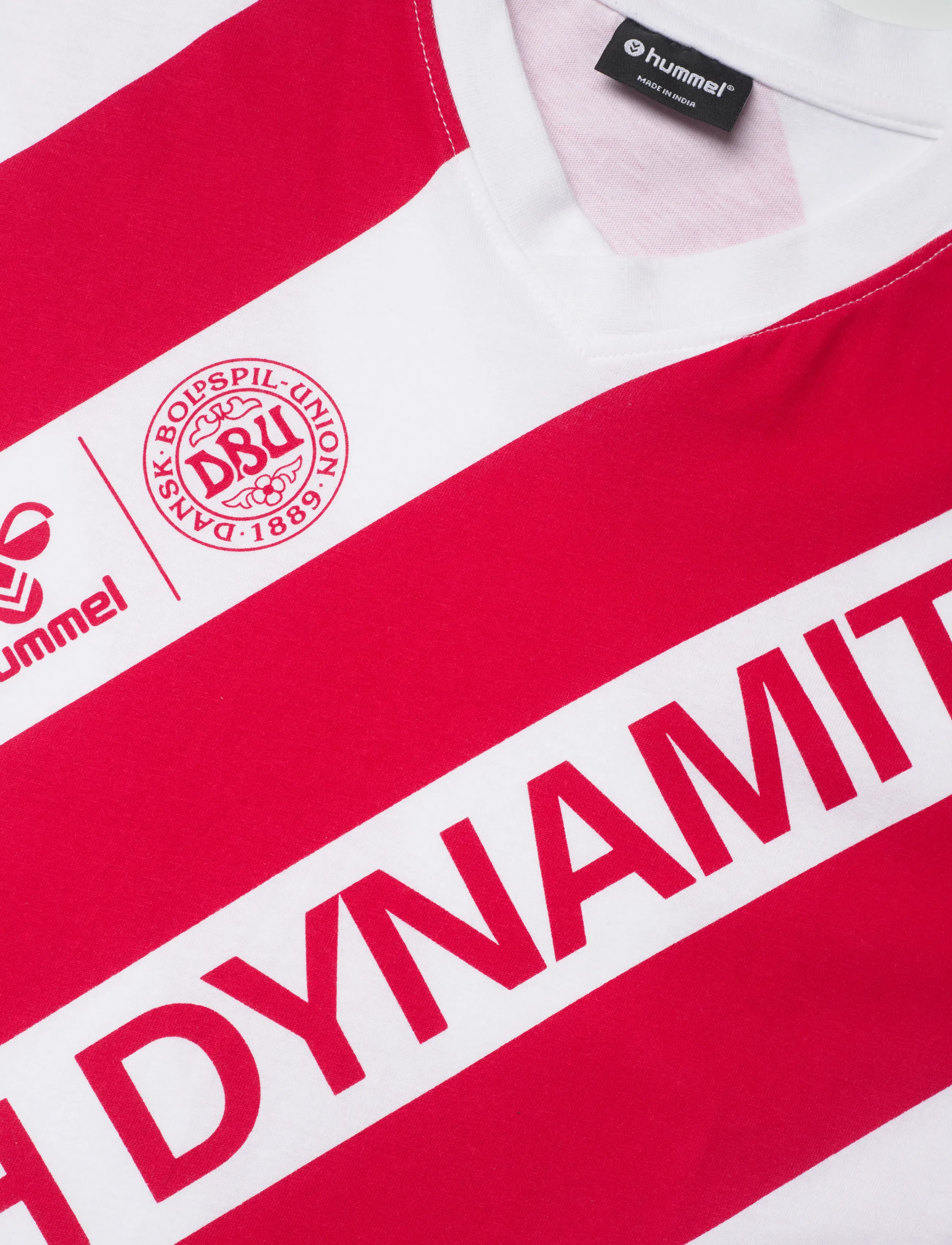 Hummel - DBU 26 FAN DYNAMITE TEE SS - najniższe ceny - white/tango red - 2