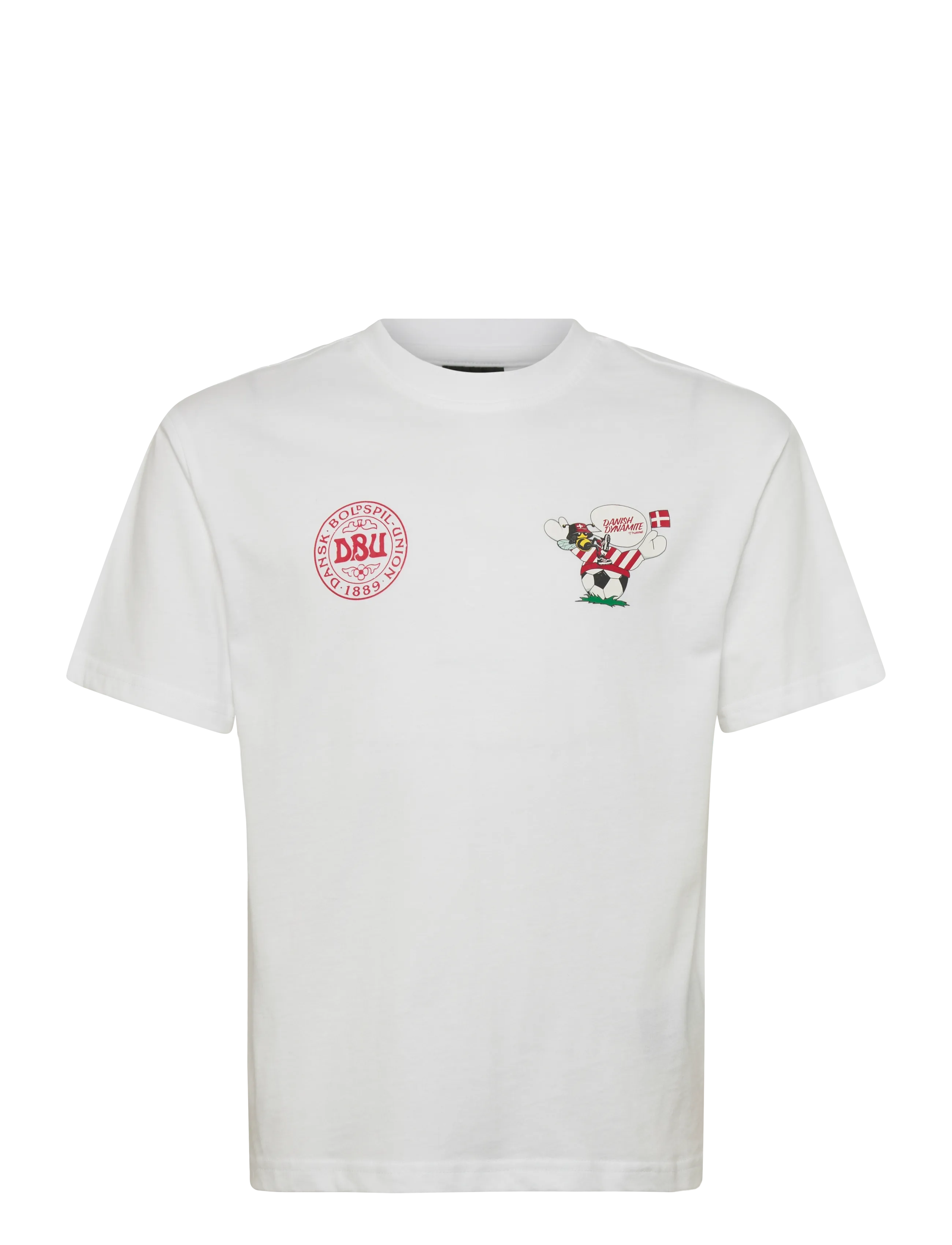 Hummel Dbu 26 Fan Loose Dynamite Tee Kids, Børn, Børne Fodbold Fan T-shirt, Hvid, Str: 164