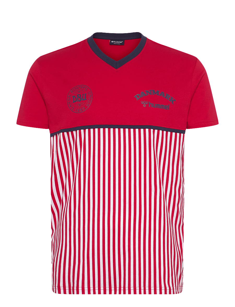 Hummel - DBU 26 FAN 86 BLOCK COTTON TEE SS - fußballoberteile - tango red/white - 0