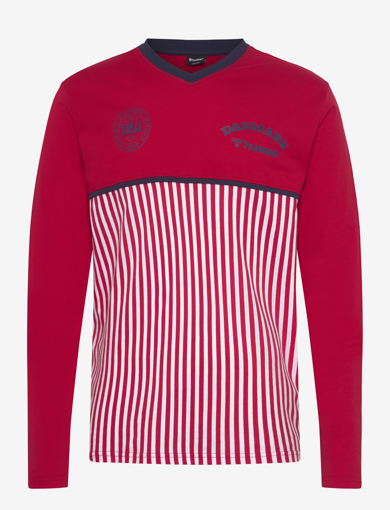 Hummel - DBU 26 FAN 86 BLOCK COTTON TEE LS - fußballoberteile - tango red/white - 0