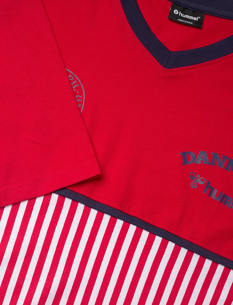 Hummel - DBU 26 FAN 86 BLOCK COTTON TEE LS - fußballoberteile - tango red/white - 2