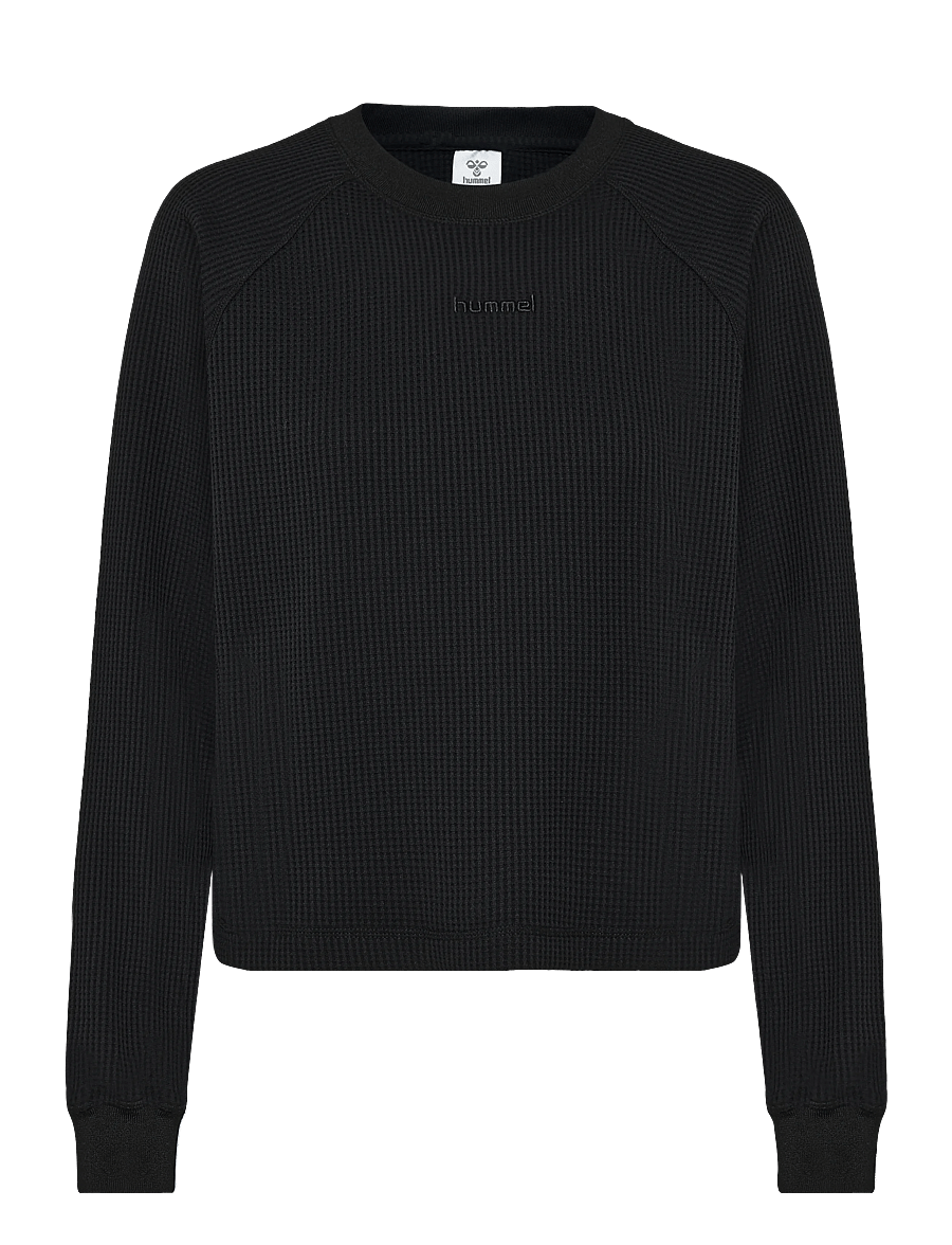 Hummel - hmlSOFT WAFFLE W T-SHIRT L/S - sweatshirts - black - 0