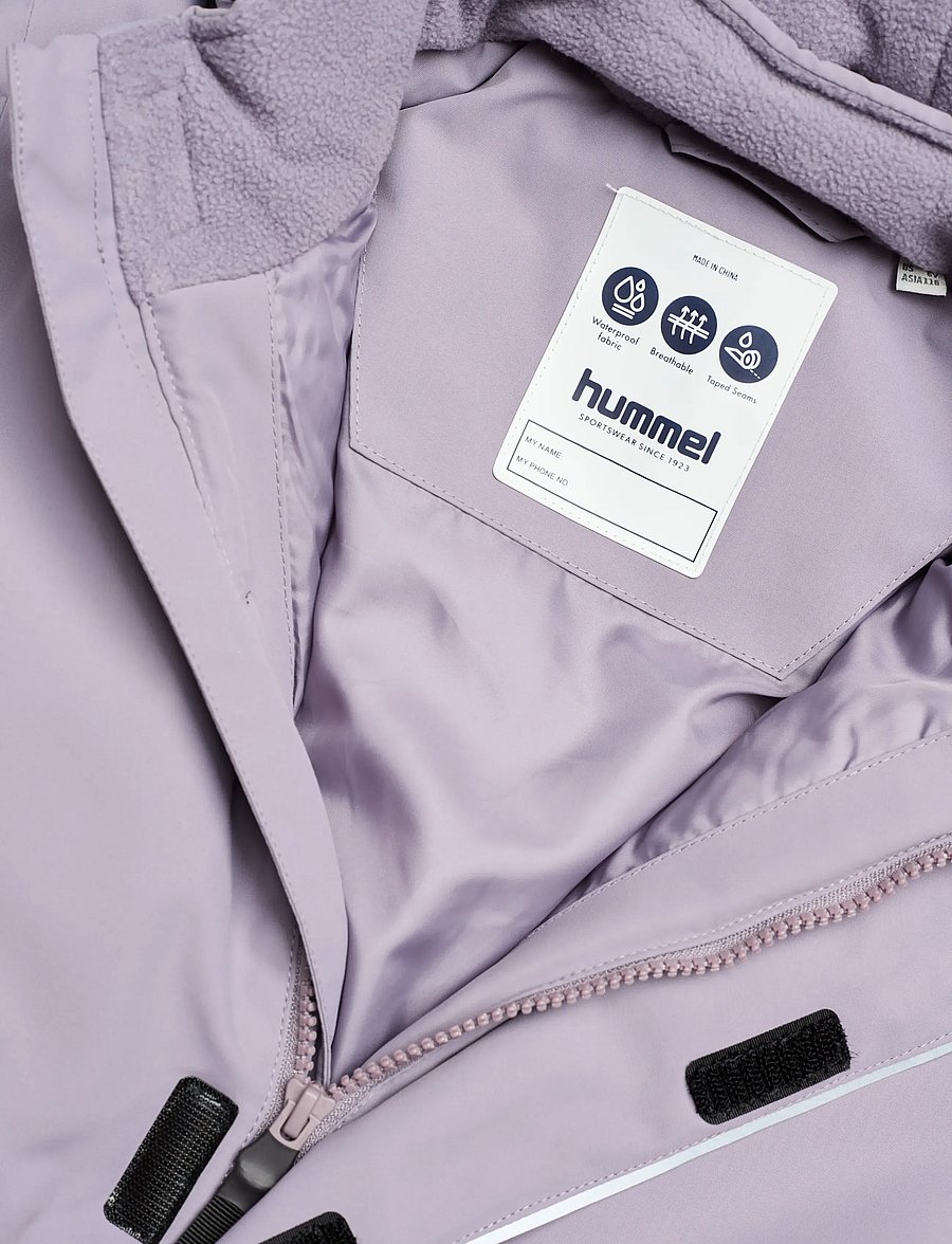 Hummel - hmlJR CHEVRON SNOWSUIT WP 10K - overtøj - gray ridge - 4