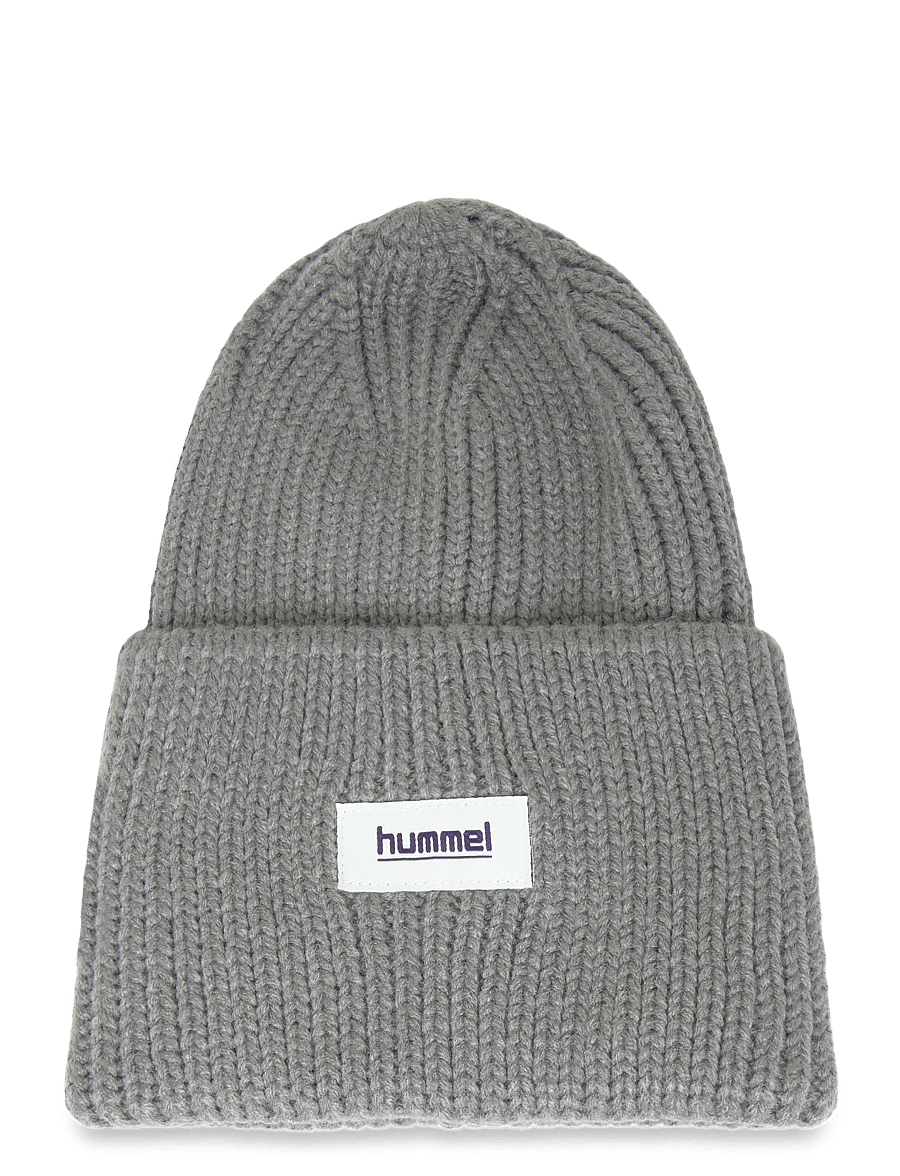 Hummel - hmlJR HEAVY RIB KNIT BEANIE - beanies - dark gull gray - 0