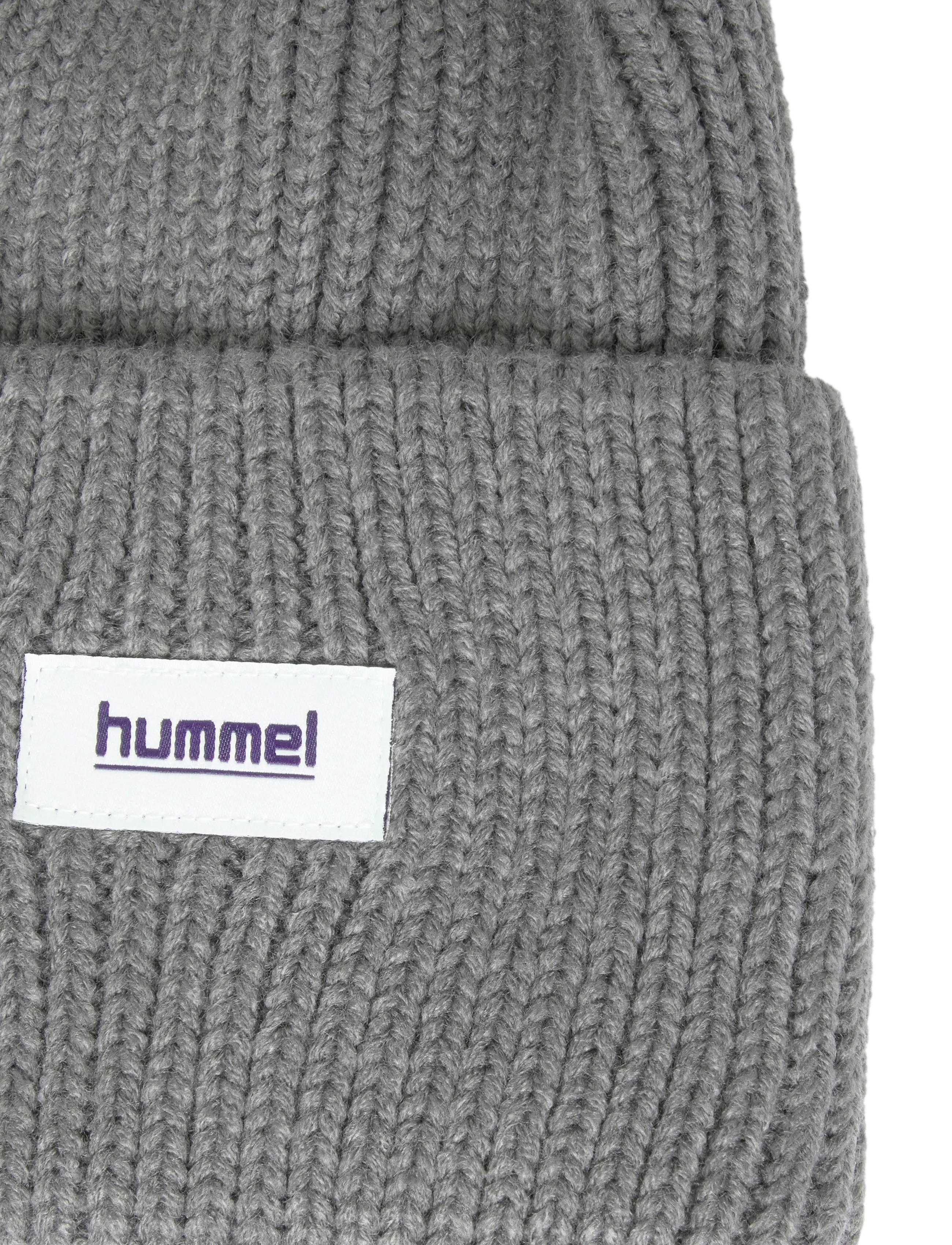 Hummel - hmlJR HEAVY RIB KNIT BEANIE - beanies - dark gull gray - 2