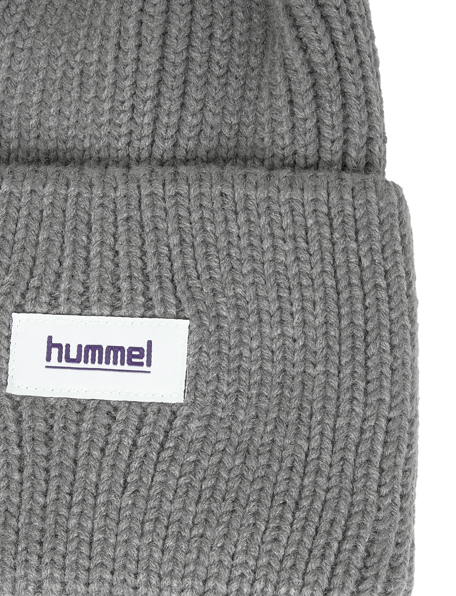Hummel - hmlJR HEAVY RIB KNIT BEANIE - beanies - dark gull gray - 2