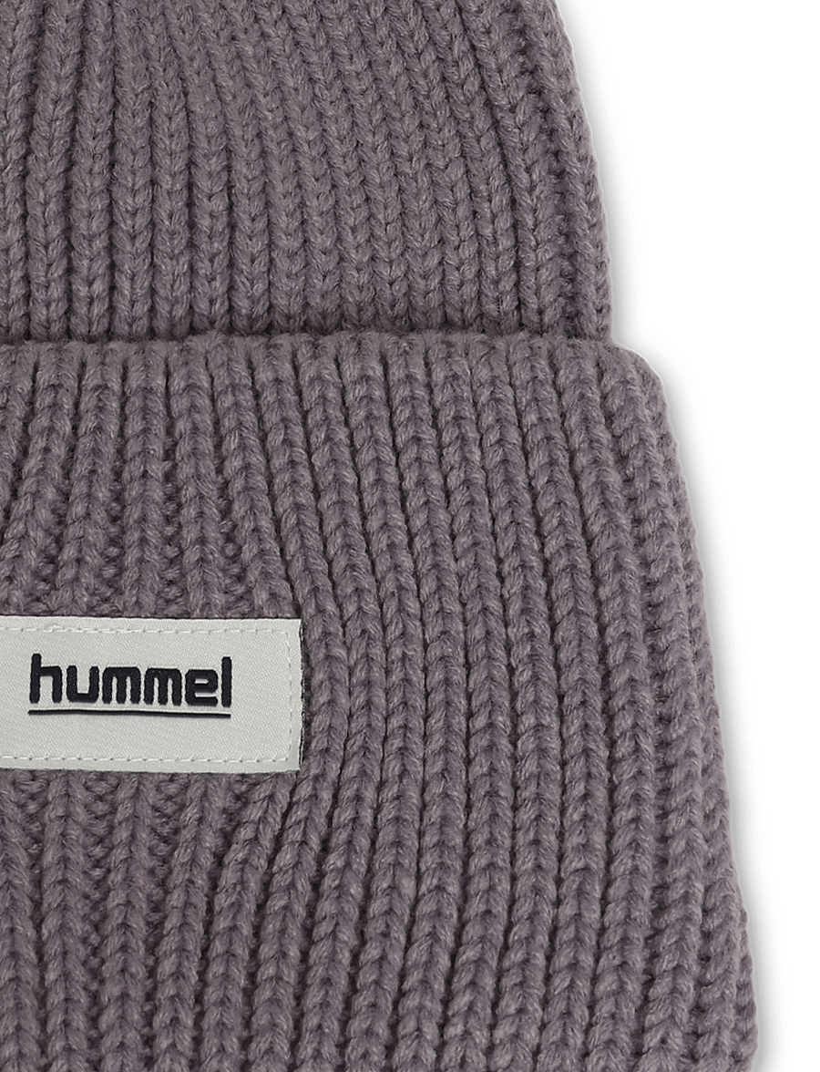 Hummel - hmlJR HEAVY RIB KNIT BEANIE - beanies - gray ridge - 2