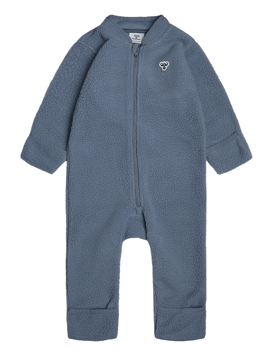 Hummel - hmlMINI ATLAS FLEECE ZIP SUIT - jumpsuits - flint stone - 0