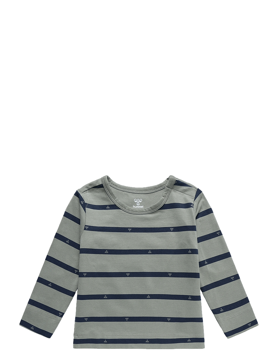 Hummel - hmlMINI REG STRIPY BEE T-SHIRT L/S - langärmelig - shadow - 0