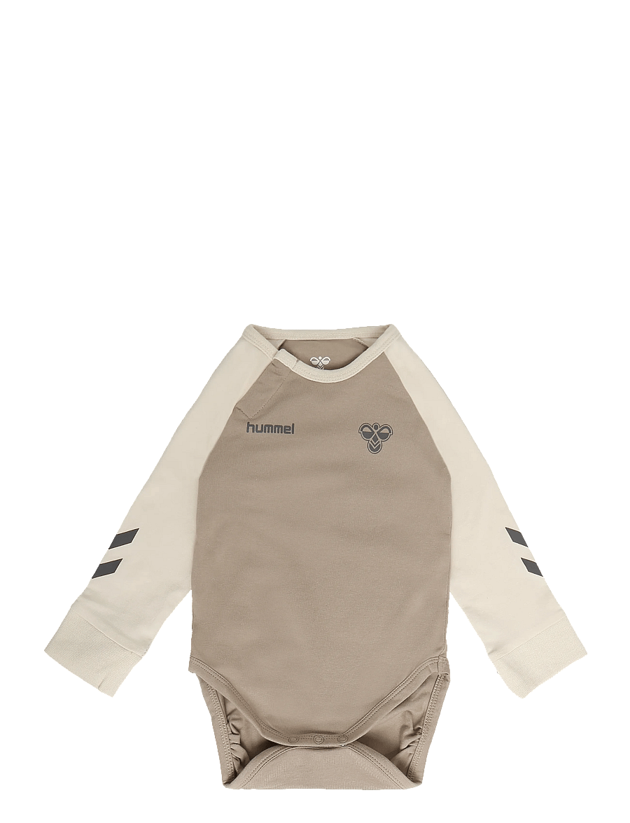 Hummel - hmlMINI TRIPLE LOGO BODY L/S - pikkade varrukatega bodid - vintage khaki - 0
