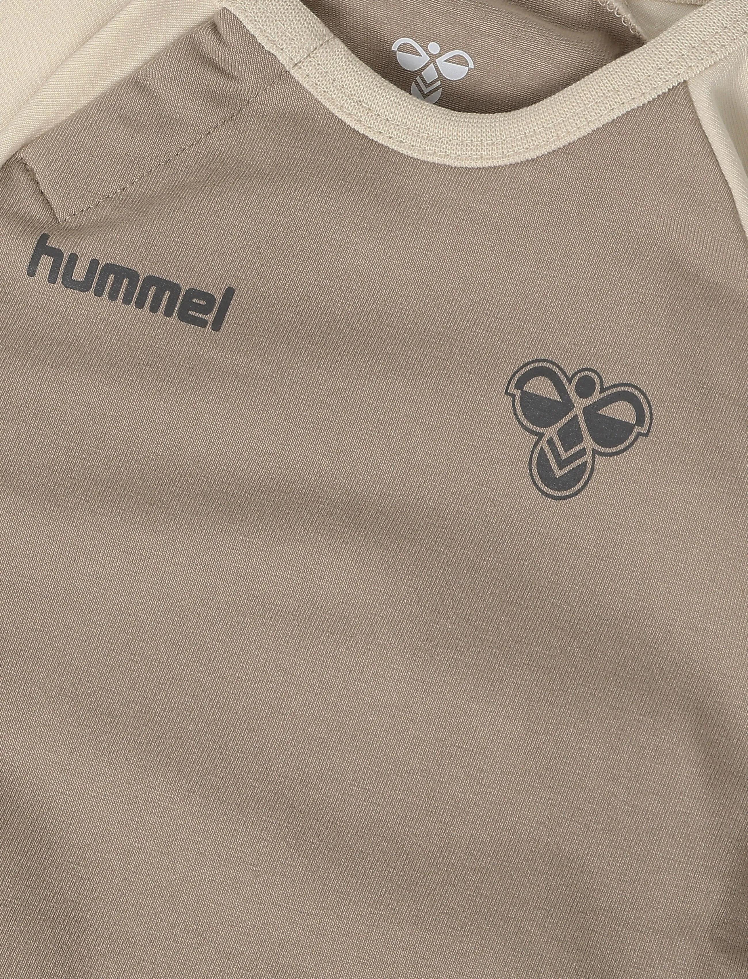Hummel - hmlMINI TRIPLE LOGO BODY L/S - pikkade varrukatega bodid - vintage khaki - 2