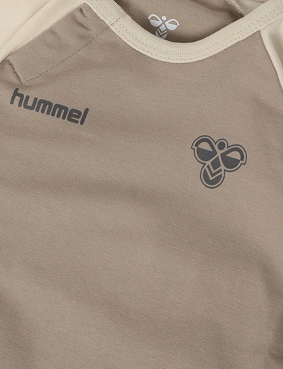 Hummel - hmlMINI TRIPLE LOGO BODY L/S - pikkade varrukatega bodid - vintage khaki - 2