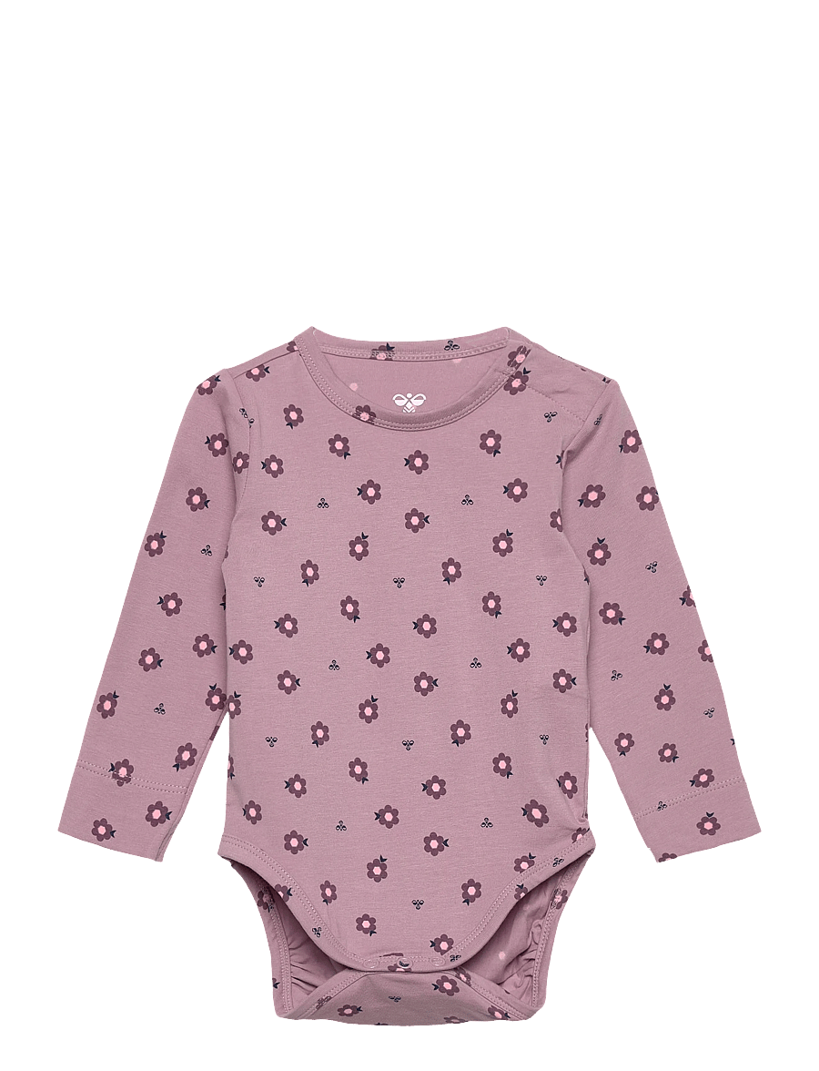 Hummel - hmlMINI AOP BODY L/S - långärmade bodies - sea fog - 0
