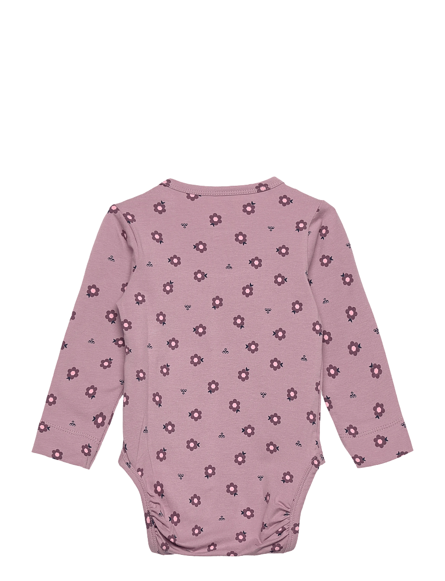 Hummel - hmlMINI AOP BODY L/S - långärmade bodies - sea fog - 1