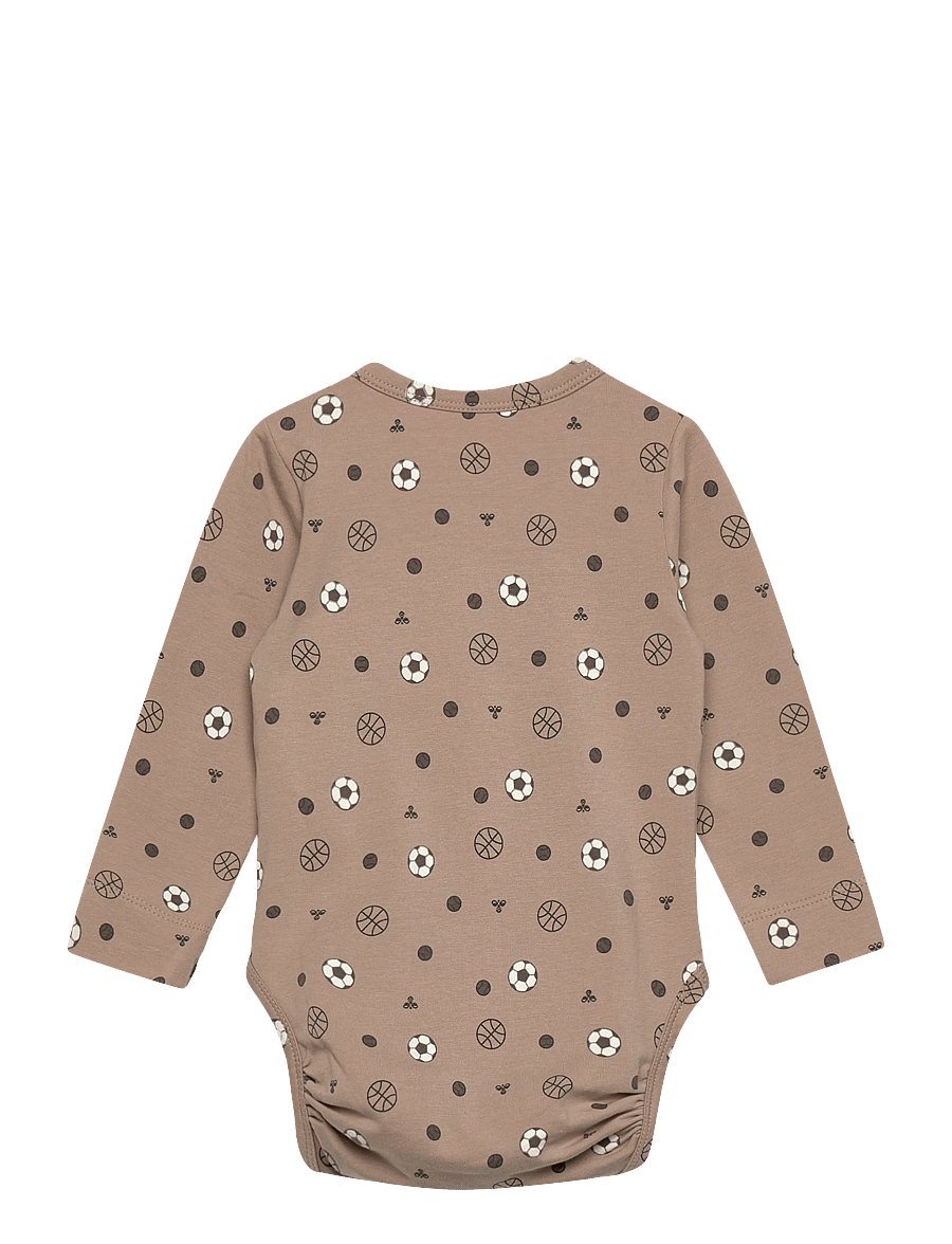 Hummel - hmlMINI AOP BODY L/S - langærmede bodyer - vintage khaki - 1