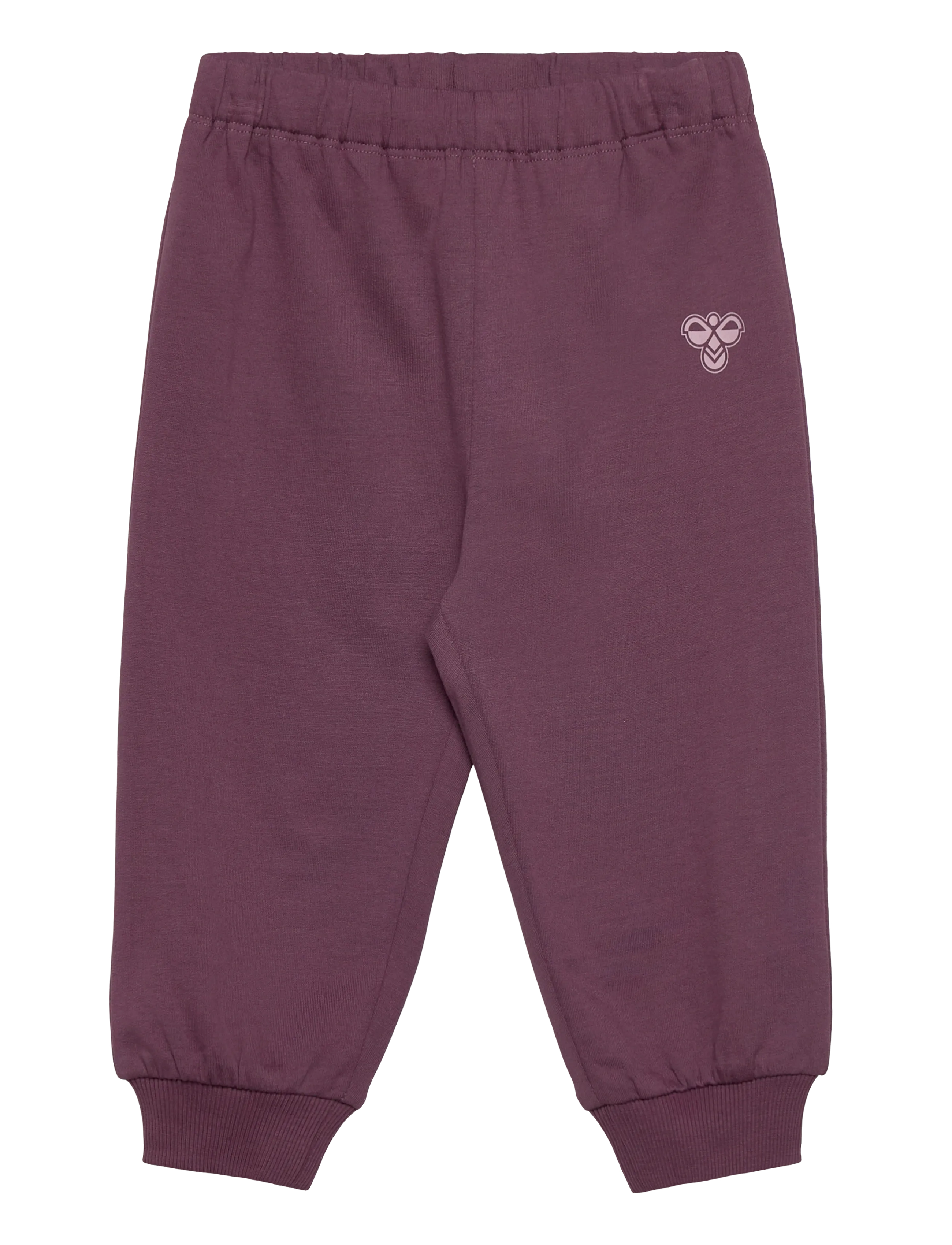 Hummel hmlMINI LOOSE SOLID ADJ WAIST PANTS - Jogginghosen - BLACK PLUM / burgundy