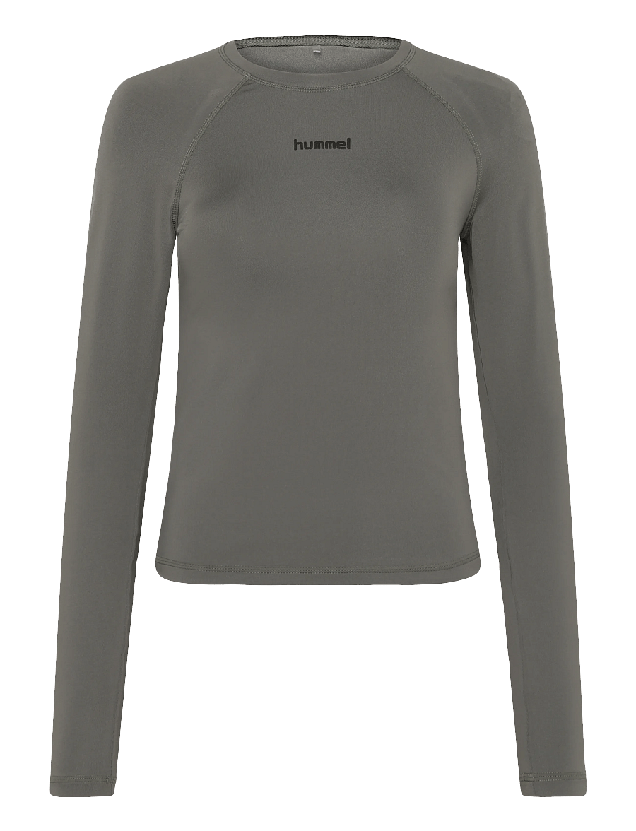 Hummel - hmlPRIMA W T-SHIRT L/S - langærmede t-shirts - castor gray - 0