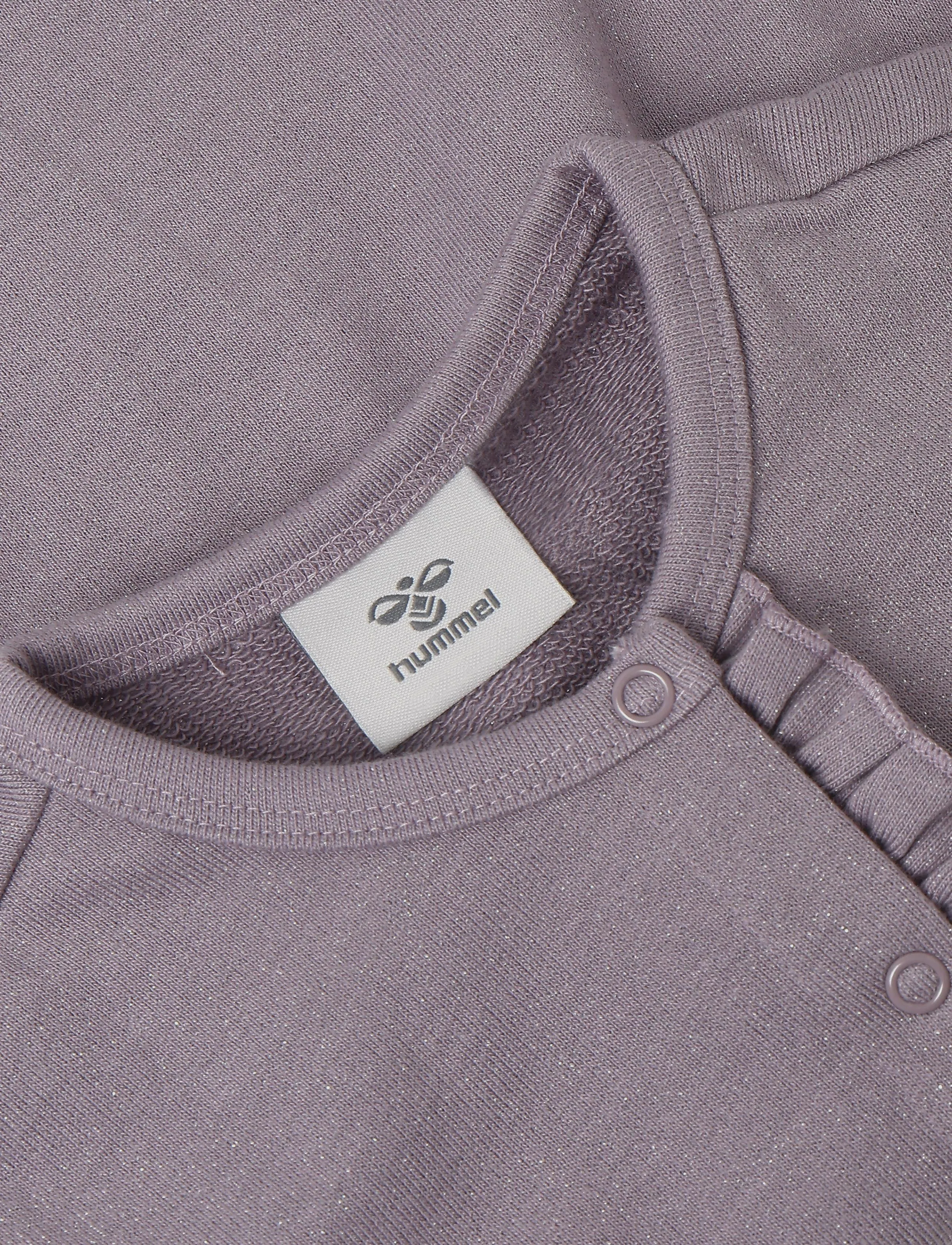 Hummel - hmlMINI REG GLITTER DRESS L/S - långärmade babyklänningar - gray ridge - 2
