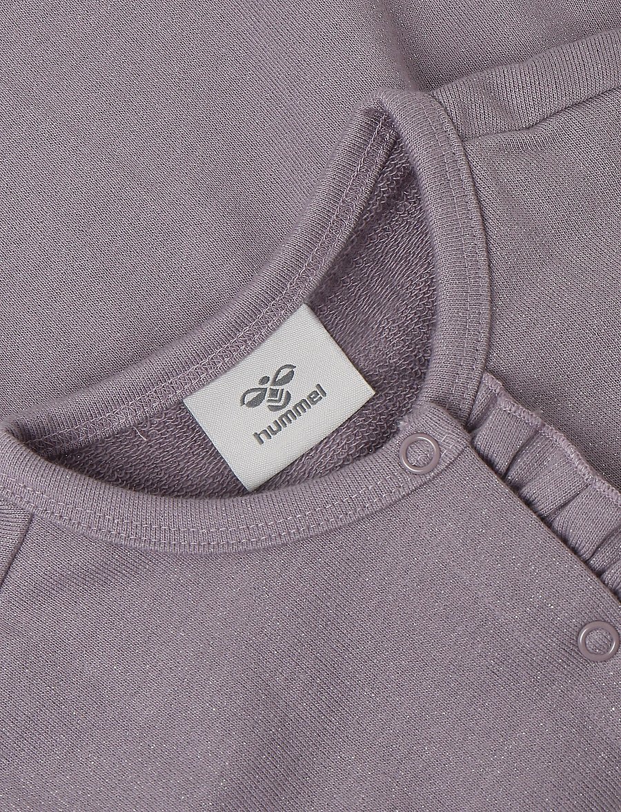 Hummel - hmlMINI REG GLITTER DRESS L/S - långärmade babyklänningar - gray ridge - 2