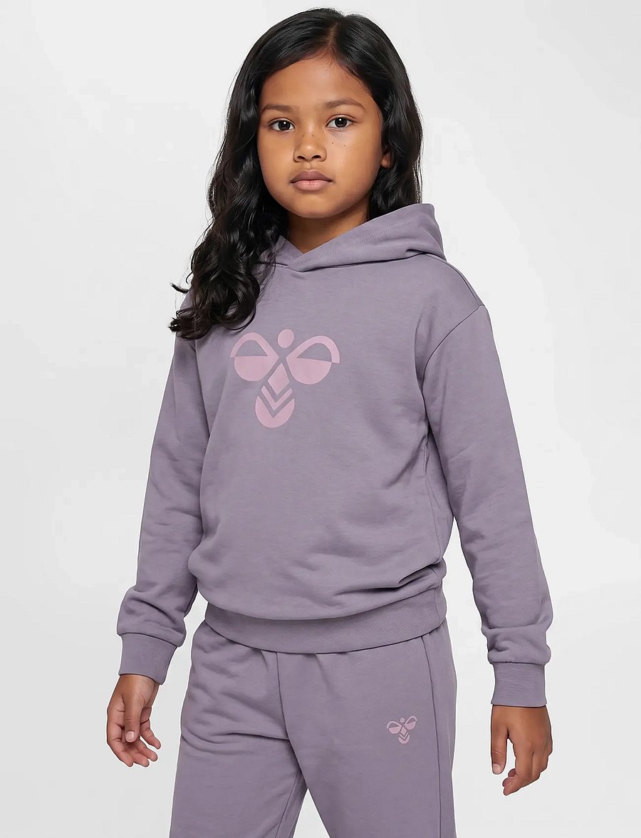 Hummel - hmlJR REG TUKAS HOODIE - rudens apģērbi - gray ridge - 0