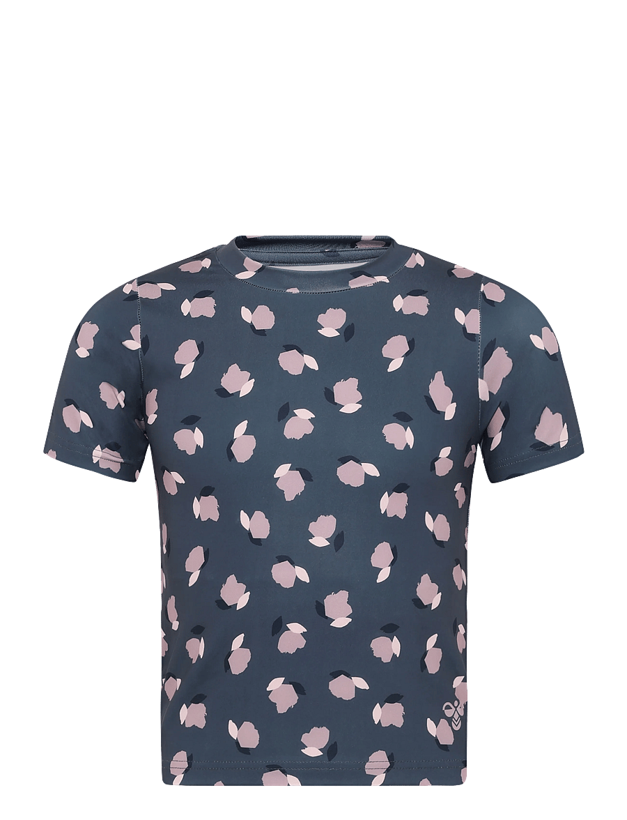 Hummel - hmlJR FITTED AOP GYM T-SHIRT S/S - sportoberteile - ombre blue - 0
