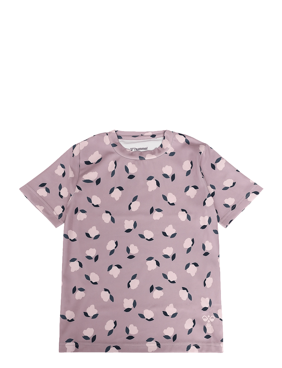 Hummel - hmlJR FITTED AOP GYM T-SHIRT S/S - sportoberteile - sea fog - 0