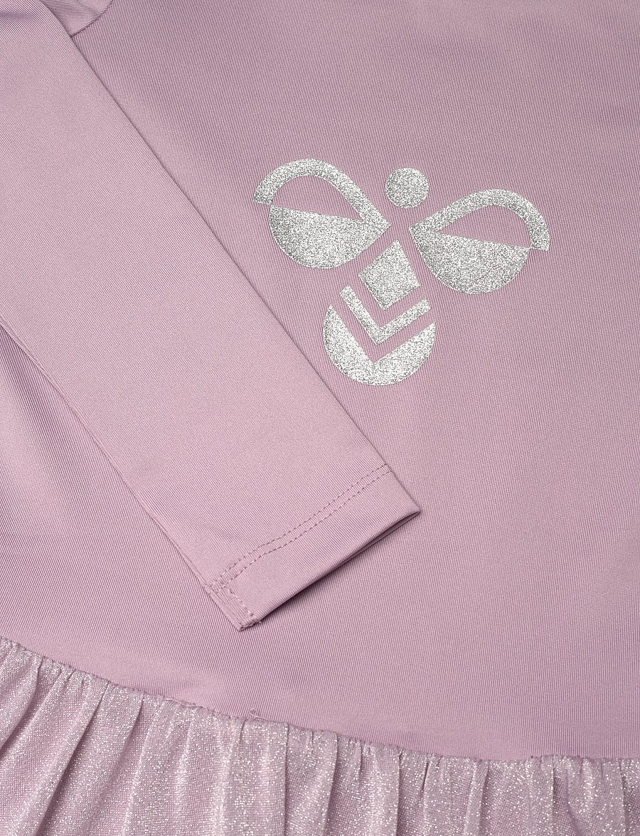 Hummel - hmlJR GLITTER TIGHTS GYMSUIT L/S - langärmelig - sea fog - 2