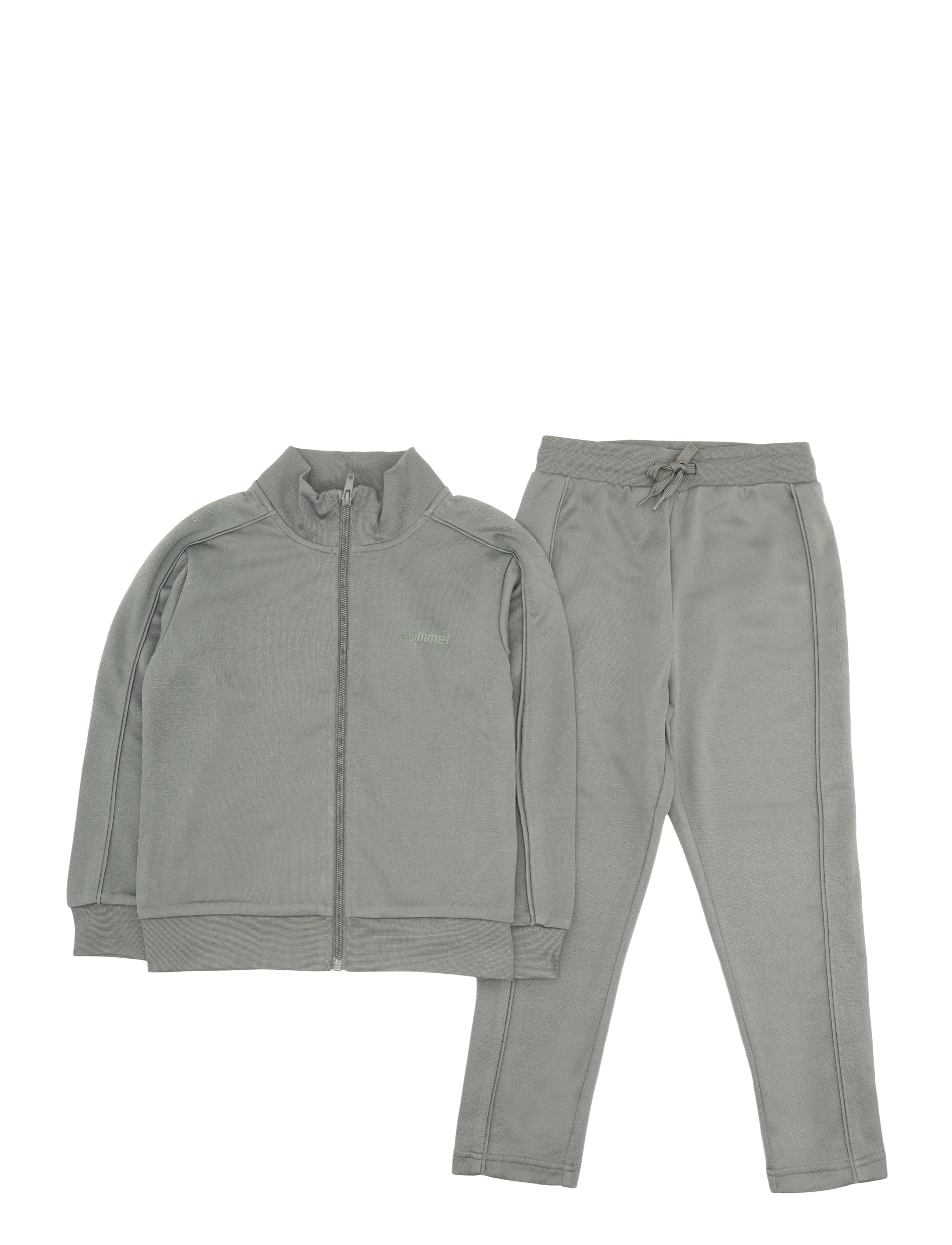 Hummel hmlJR REG LOGO TRACK SUIT - Shop by age - CASTOR GRAY / grey