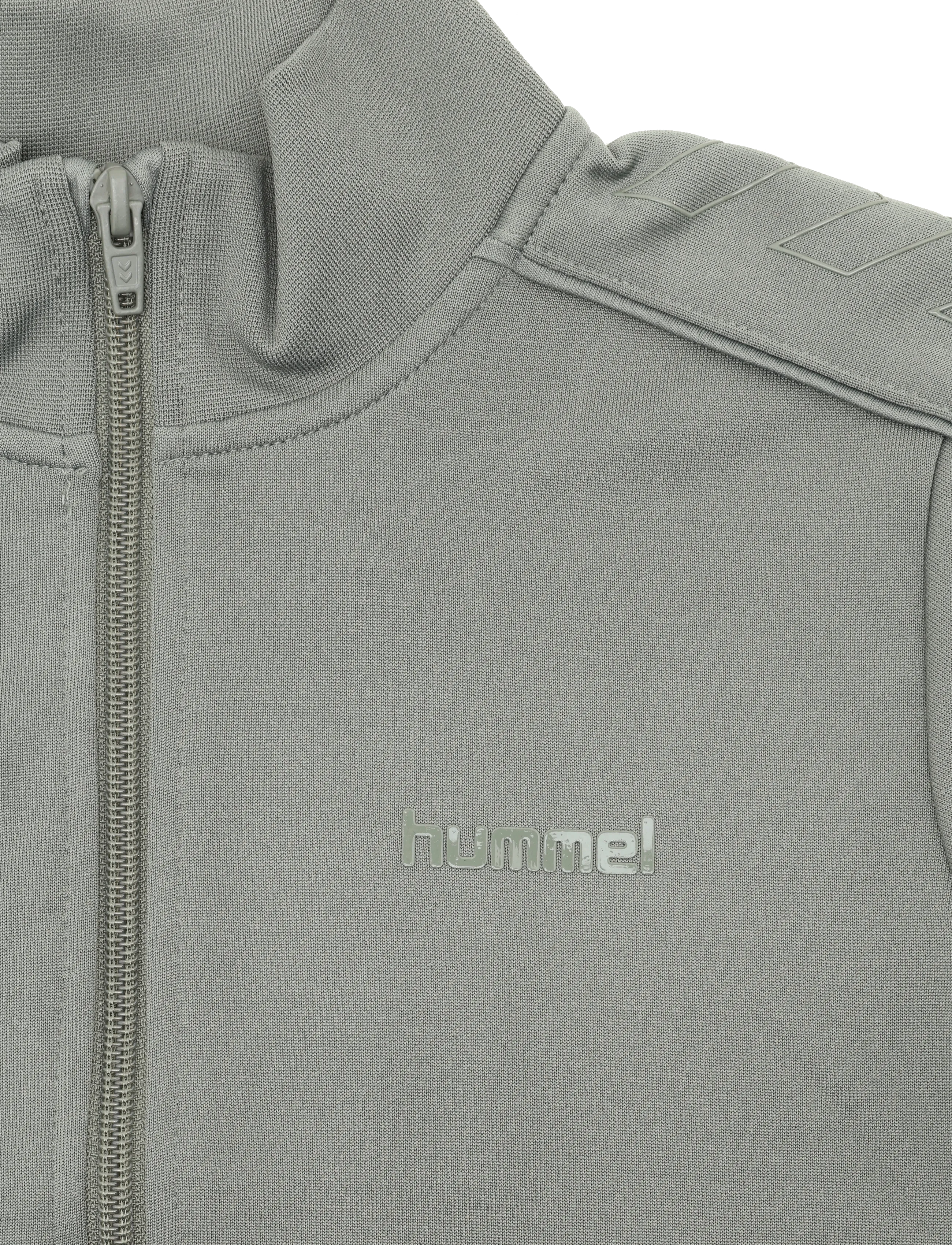Hummel - hmlJR REG LOGO TRACK SUIT - tracksuits & 2-piece sets - castor gray - 4