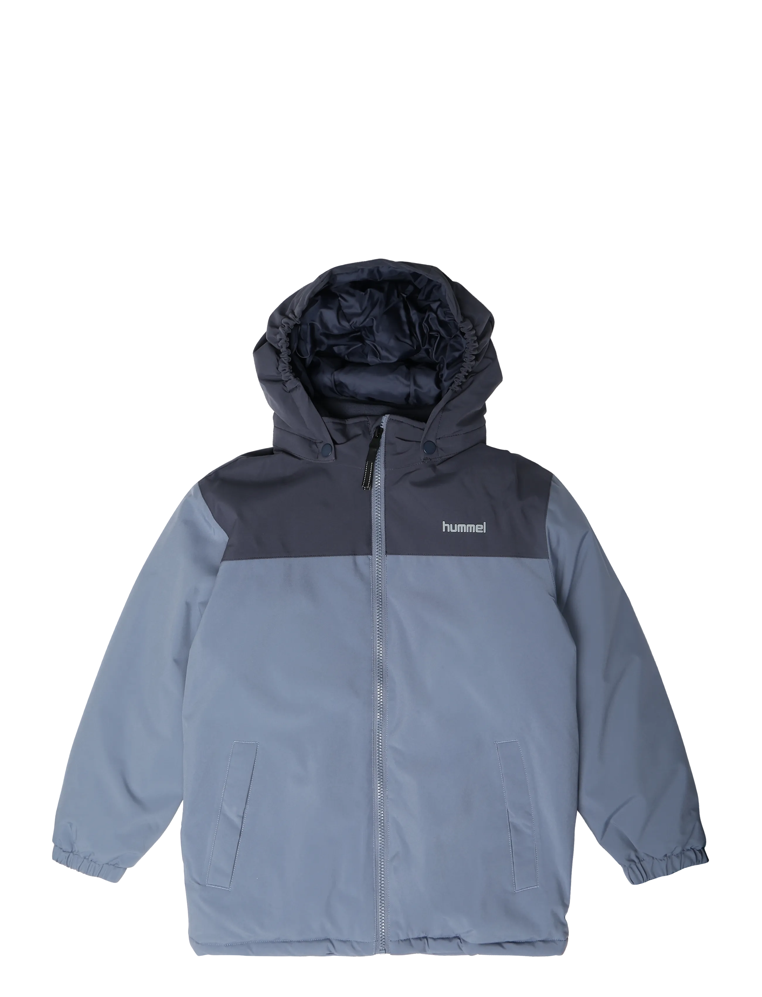 Hummel hmlJR BLOCK JACKET WP - Regnjackor - FLINT STONE / blue