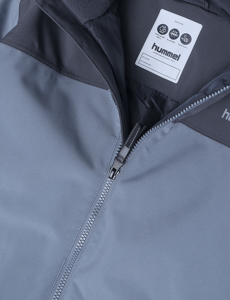 Hummel - hmlJR BLOCK JACKET WP - skal- & regnjackor - flint stone - 2