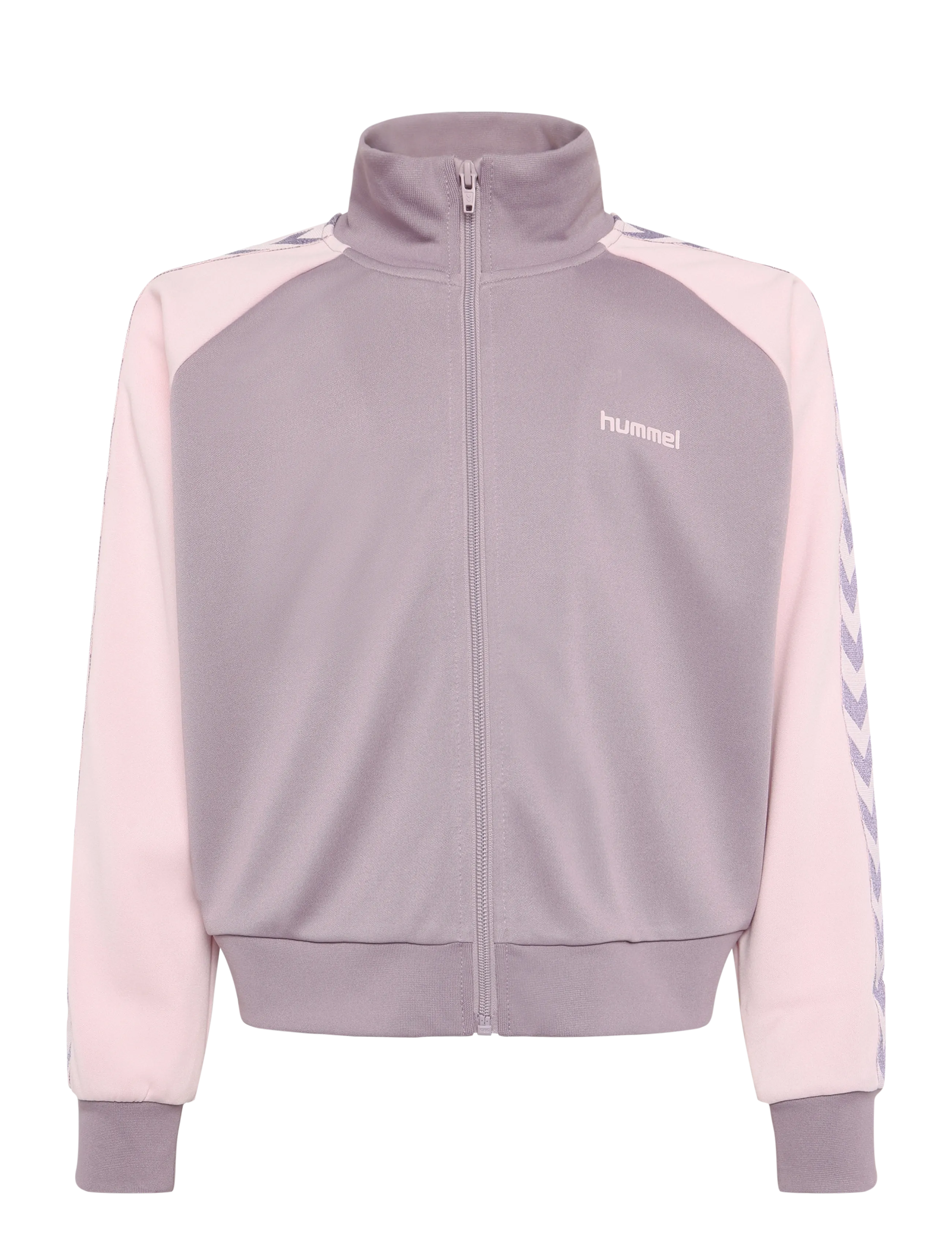 Hummel Hmljr Reg Poly Tape Zip Jacket, 122/128, Jackets & Coats, Lila - Light Jackets, Kinder