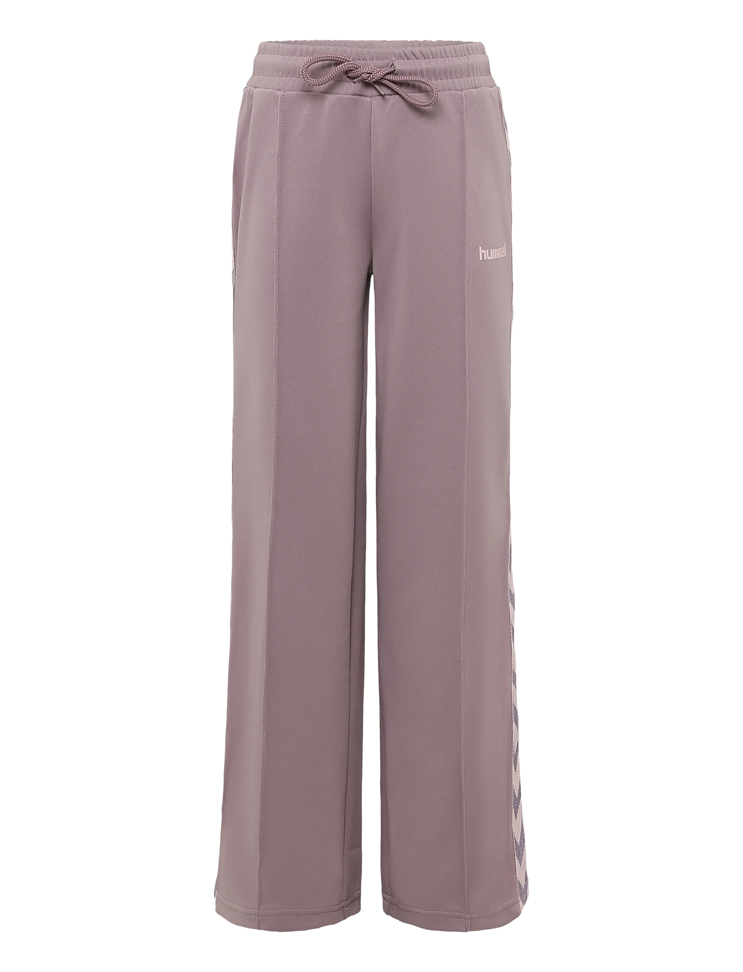 Hummel hmlJR REG POLY TAPE PANTS - Tagasi kooli - SEA FOG / purple