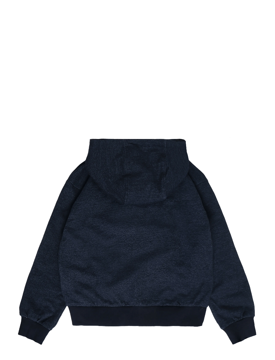 Hummel - hmlJR LOOSE DNM ZIP HOODIE BEE - hoodies - dress blues - 1