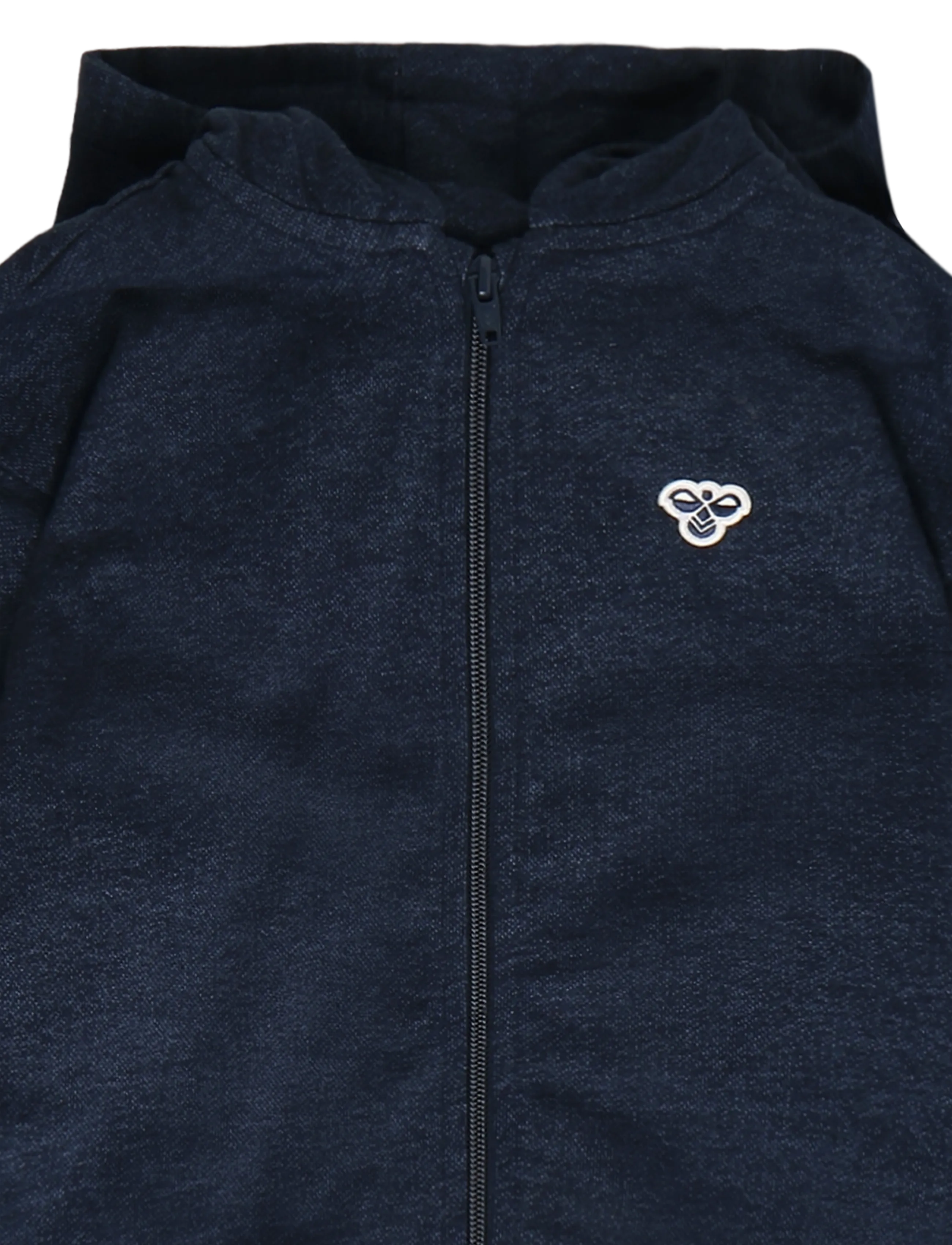 Hummel - hmlJR LOOSE DNM ZIP HOODIE BEE - hoodies - dress blues - 2
